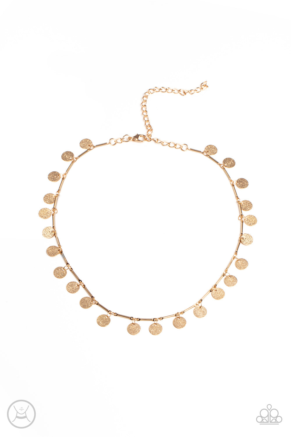 Musically Minimalist - Gold Choker Necklace Paparazzi Accessories