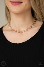 Load image into Gallery viewer, Musically Minimalist - Gold Choker Necklace Paparazzi Accessories