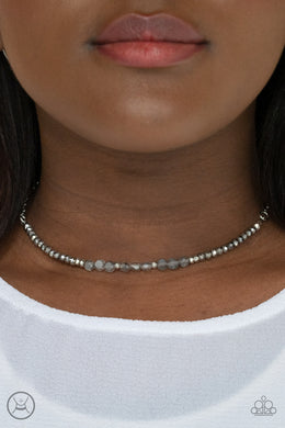 Space Odyssey - Silver Choker Necklace Paparazzi Accessories