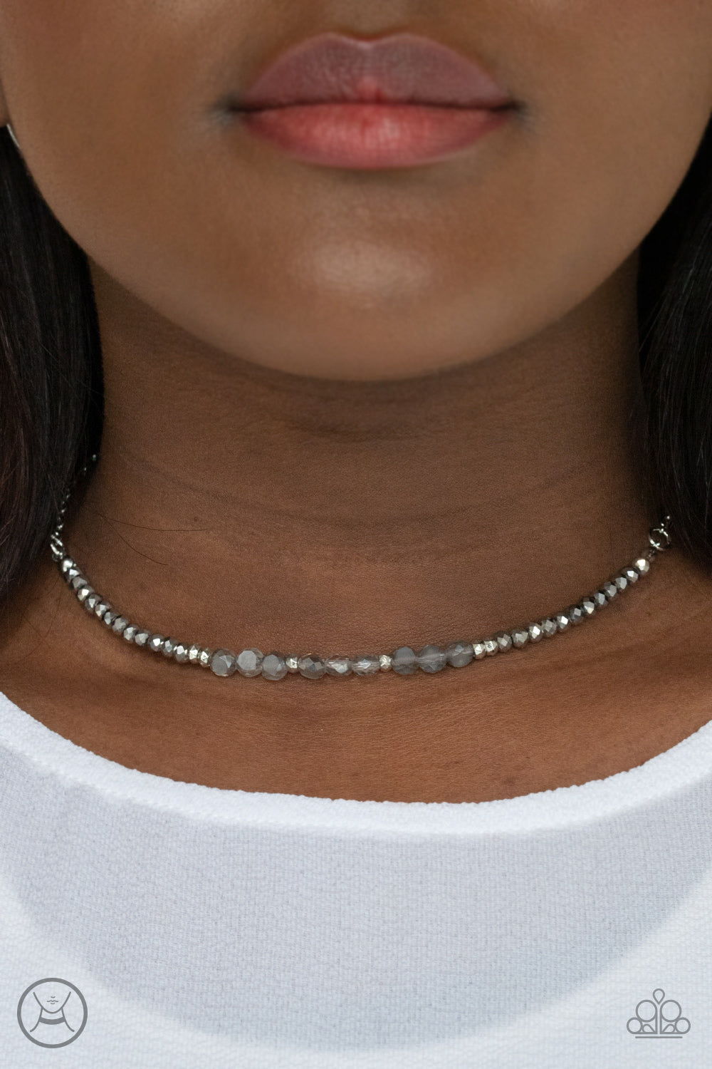 Space Odyssey - Silver Choker Necklace Paparazzi Accessories