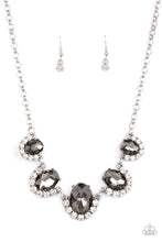 Load image into Gallery viewer, The Queen Demands It - Silver Rhinestone Necklace Paparazzi Accessories
