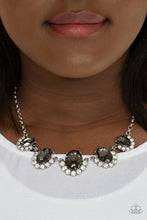Load image into Gallery viewer, The Queen Demands It - Silver Rhinestone Necklace Paparazzi Accessories