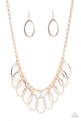 Double OVAL-time - Gold Necklace Paparazzi Accessories