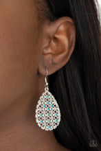 Load image into Gallery viewer, Glorious Gardens - Blue Rhinestone Earrings Paparazzi Accessories