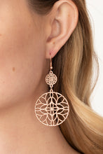 Load image into Gallery viewer, Mandala Eden - Rose Gold Earrings Paparazzi Accessories