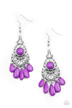 Load image into Gallery viewer, Fruity Tropics - Purple Earrings Paparazzi Accessories