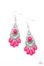 Load image into Gallery viewer, Fruity Tropics - Pink Earrings Paparazzi Accessories
