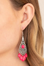 Load image into Gallery viewer, Fruity Tropics - Pink Earrings Paparazzi Accessories