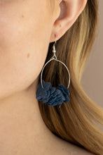 Load image into Gallery viewer, Flirty Florets - Blue Earrings Paparazzi Accessories