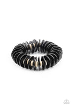 Load image into Gallery viewer, Caribbean Reefs - Black Wooden Stretchy Bracelet Paparazzi Accessories