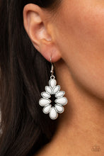Load image into Gallery viewer, Burst Into TEARDROPS - White Earrings Paparazzi Accessories