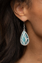 Load image into Gallery viewer, Crawling With Couture - Blue Earrings Paparazzi Accessories