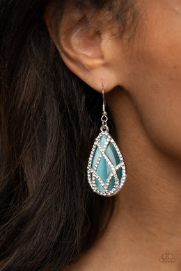 Crawling With Couture - Blue Earrings Paparazzi Accessories
