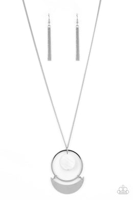 Moonlight Sailing - White Necklace Paparazzi Accessories