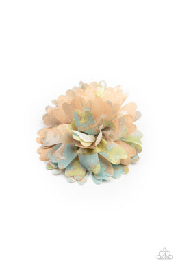 Tie Dyed Eden - Orange Hair Accessory Paparazzi Accessories