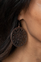 Load image into Gallery viewer, Make A MANDALA Out Of You - Copper Earrings Paparazzi Accessories