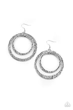 Load image into Gallery viewer, Rounded Out Silver Earrings Paparazzi Accessories