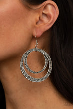 Load image into Gallery viewer, Rounded Out Silver Earrings Paparazzi Accessories