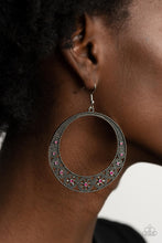 Load image into Gallery viewer, Bodaciously Blooming - Pink RhinestoneEarrings Paparazzi Accessories