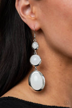 Load image into Gallery viewer, Retro Reality - White Earrings Paparazzi Accessories