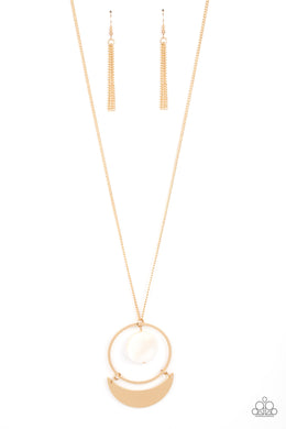 Moonlight Sailing - Gold Necklace Paparazzi Accessories