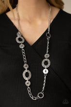 Load image into Gallery viewer, Mechanically Metro - Silver Necklace Paparazzi Accessories