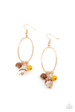 Load image into Gallery viewer, Golden Grotto - Yellow Earrings Paparazzi Accessories