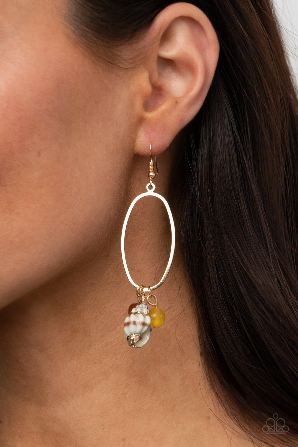 Golden Grotto - Yellow Earrings Paparazzi Accessories