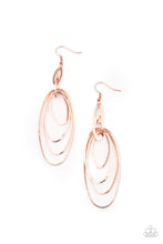 Load image into Gallery viewer, OVAL The Moon - Copper Earring Paparazzi Accessories