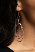 Load image into Gallery viewer, OVAL The Moon - Copper Earring Paparazzi Accessories