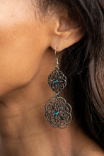 Load image into Gallery viewer, Mandala Mecca - Blue Earrings Paparazzi Accessories