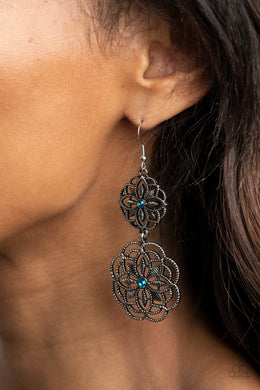 Mandala Mecca - Blue Earrings Paparazzi Accessories
