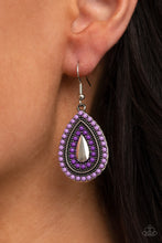 Load image into Gallery viewer, Beaded Bonanza - Purple Earrings Paparazzi Accessories