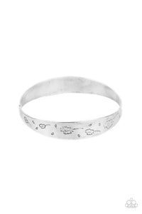 Bangles,floral,silver,Dandelion Dreamland - Silver Bangle Bracelet