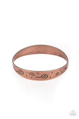 Dandelion Dreamland - Copper Bangle Bracelet Paparazzi Accessories