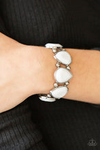 Load image into Gallery viewer, Flamboyant Tease - White Stretchy Bracelet Paparazzi Accessories