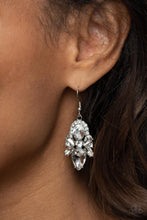 Load image into Gallery viewer, Stunning Starlet - White Earrings Paparazzi Accessories