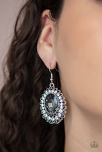 Load image into Gallery viewer, Glacial Gardens - Silver Rhinestone Earrings Paparazzi Accessories