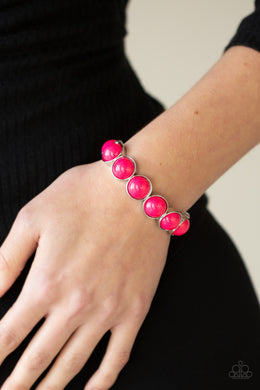 POP, Drop, and Roll - Pink Stretchy Bracelet Paparazzi Accessories