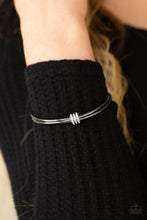 Load image into Gallery viewer, Roll Out The Rhinestones - Black Gunmetal Bangle Bracelet Paparazzi Accessories