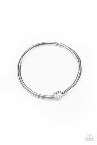 Bangles,rhinestones,white,Roll Out The Rhinestones - White Rhinestone Bangle Bracelet