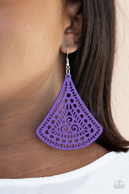 FAN to FAN - Purple Earrings Paparazzi Accessories
