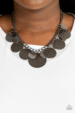 Load image into Gallery viewer, Industrial Grade Glamour - Black Gunmetal Necklace Paparazzi Accessories