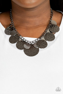 Industrial Grade Glamour - Black Gunmetal Necklace Paparazzi Accessories