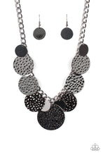 Load image into Gallery viewer, Industrial Grade Glamour - Black Gunmetal Necklace Paparazzi Accessories