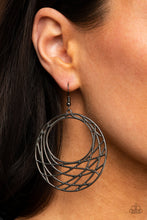 Load image into Gallery viewer, Urban Lineup - Black Earrings Paparazzi Accessories