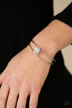 Load image into Gallery viewer, GLOW No Mercy - White Rhinestone Bracelet Paparazzi Accessories