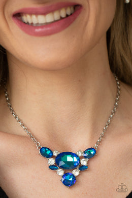 Cosmic Coronation - Blue Necklace Paparazzi Accessories