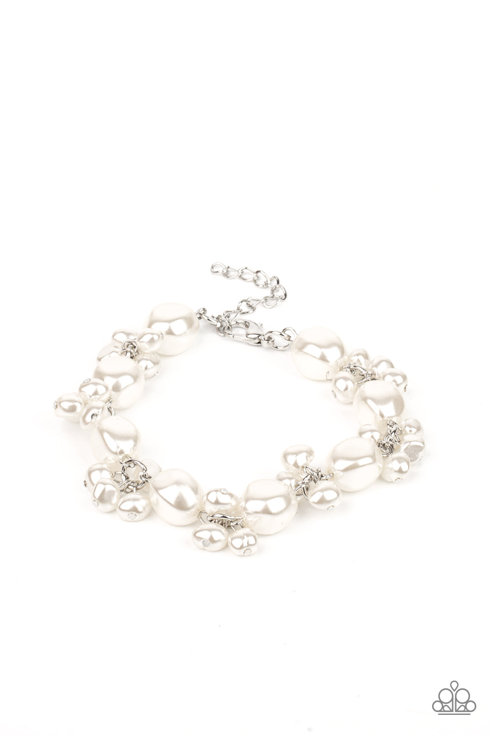 Imperfectly Perfect - White Pearl Bracelet Paparazzi Accessories