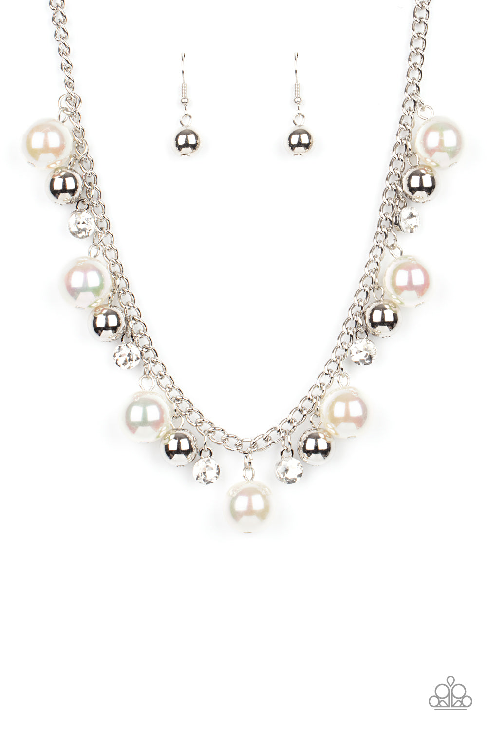 Galactic Gala - White Necklace Paparazzi Accessories